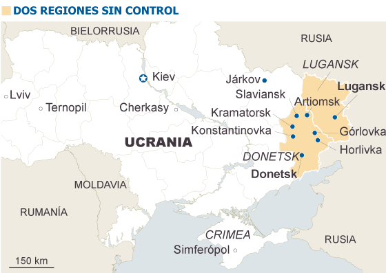 El Gobierno de Kiev admite la pérdida de dos provincias en el Este