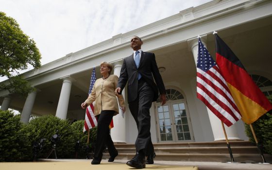 Obama Y Merkel Intentan Preservar La Frgil Unidad Transatlntica Ante