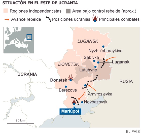 Kiev y los separatistas anuncian un alto el fuego en el este de Ucrania