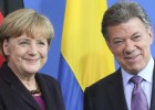 Merkel ofrece fondos a Santos para el postconflicto