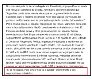 Cristina Fernández ve a los fondos buitre tras la denuncia de Nisman