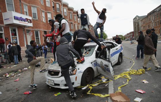 Manifestantes de Baltimore