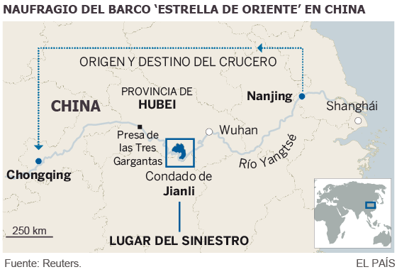 El nombre de morts del naufragi al Yangtsé frega els 400