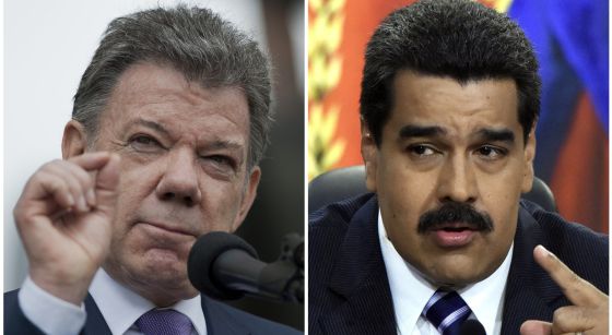 Juan Manuel Santos y Nicolás Maduro