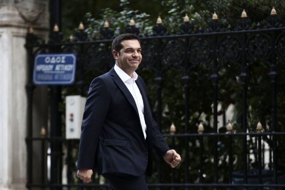 Tsipras, este lunes en Atenas.