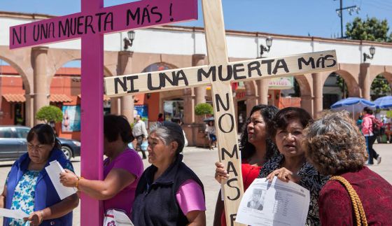 Una manifestación en Tultitlán por las víctimas.