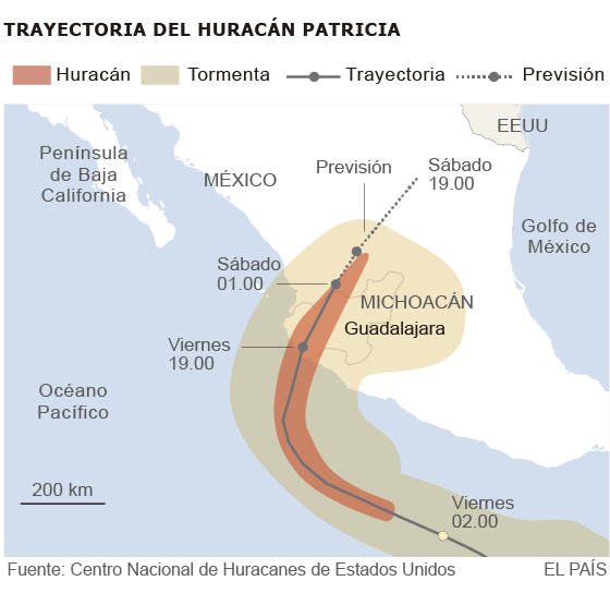 Patricia abandona México