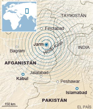 Terremoto en Pakistan, Afganistan e India