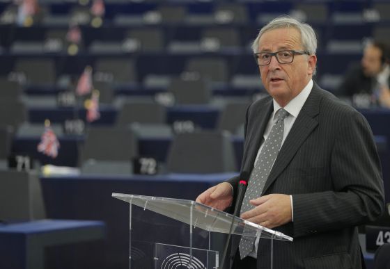 El presidente de la Comisión, Jean-Claude Juncker, en el Parlamento Europeo