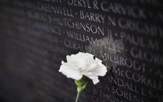 Homenaje en el Memorial de la Guerra de Vietnam en Washington.