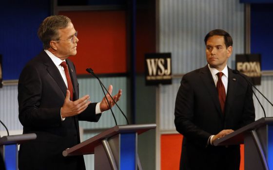 Bush y Rubio en el debate de este martes