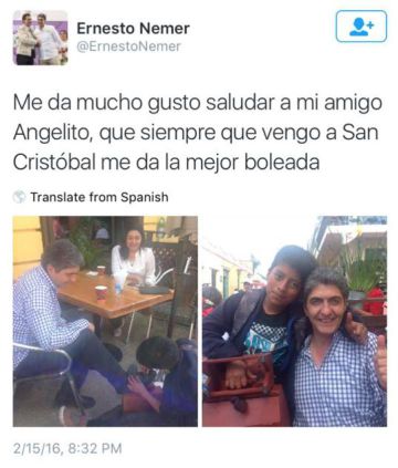 El político al que le limpia los zapatos un niño es el nuevo titular de Profeco