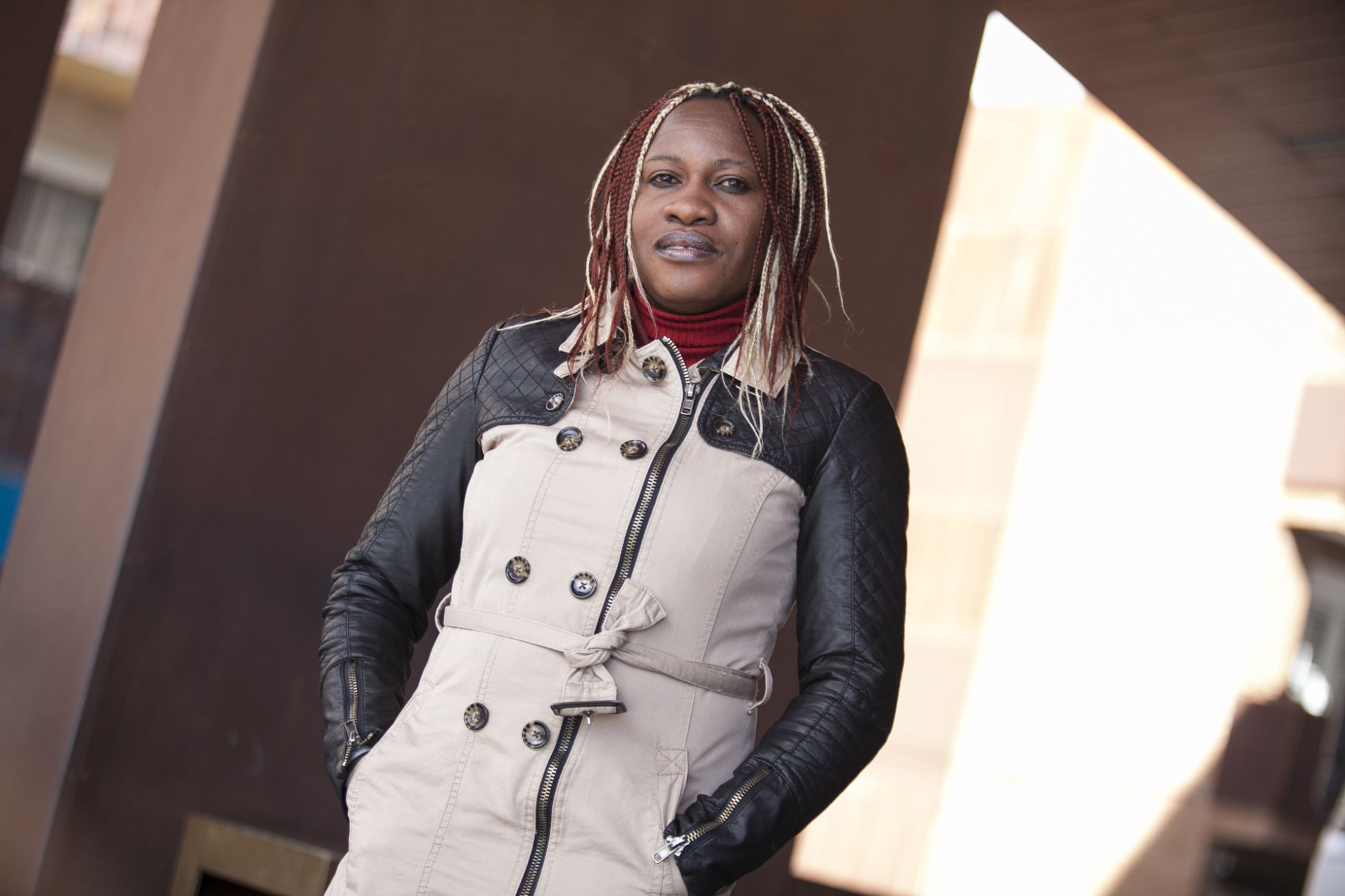 Micheline A., refugiada de Congo en Alcobendas, el día 8 de marzo. Micheline A., refugiada de Congo en Alcobendas, el día 8 de marzo.