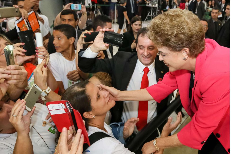 Dilma Rousseff en un acto este 9 de marzo. 