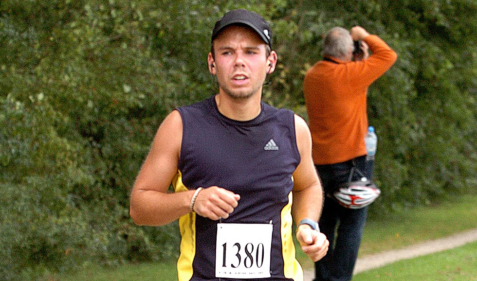 Andreas Lubitz participa en el maratón Airportrace de Hamburgo el 13 de septiembre de 2009.
