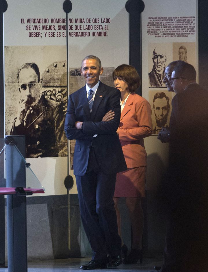 El presidente Obama durante su visita al Memorial de José Martí. El presidente Obama durante su visita al Memorial de José Martí.