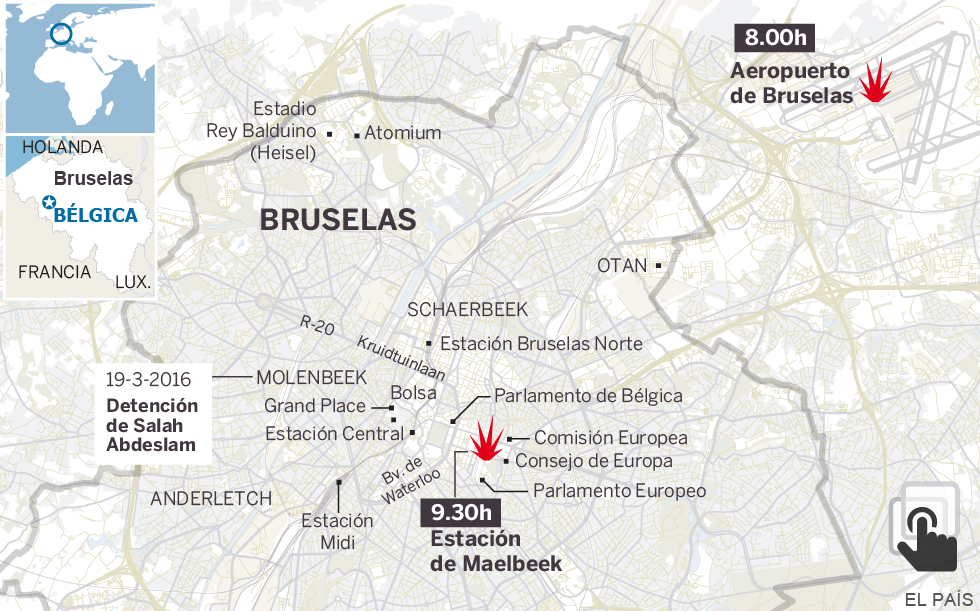 Atentado en Bruselas: más de 30 muertos en el aeropuerto y el metro
