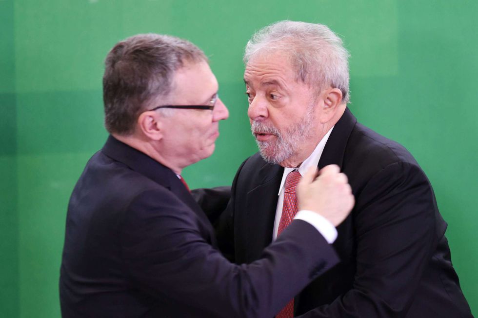 Luiz Inacio Lula da Silva en la toma de posesión como ministro. 