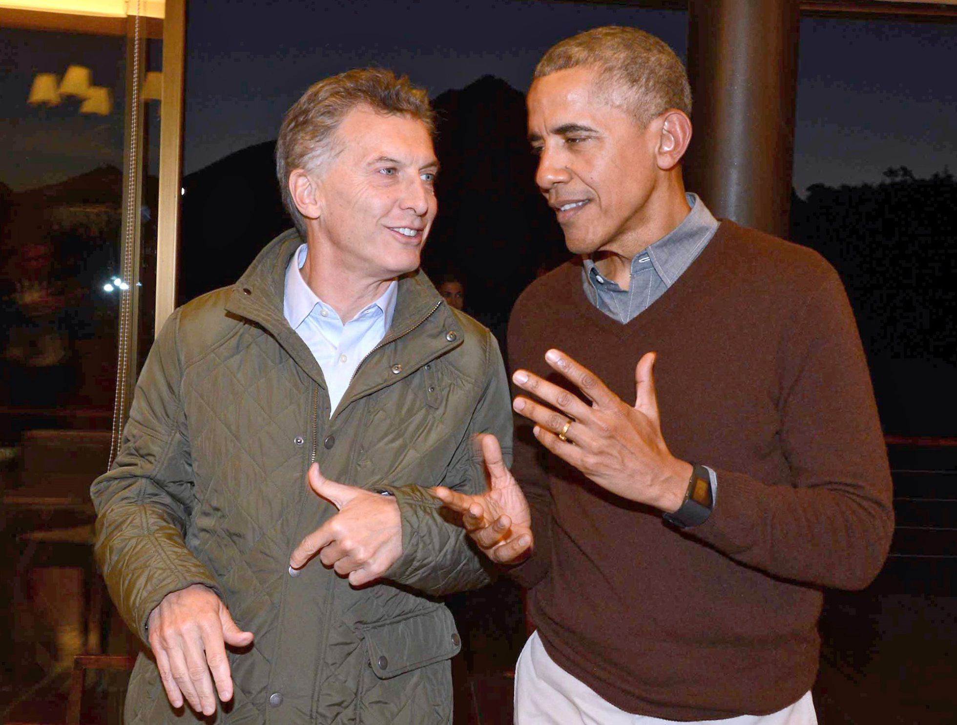 Los presidentes de Argentina, Mauricio Macri (izq) y de Estados Unidos, Barack Obama, en Bariloche. Los presidentes de Argentina, Mauricio Macri (izq) y de Estados Unidos, Barack Obama, en Bariloche.