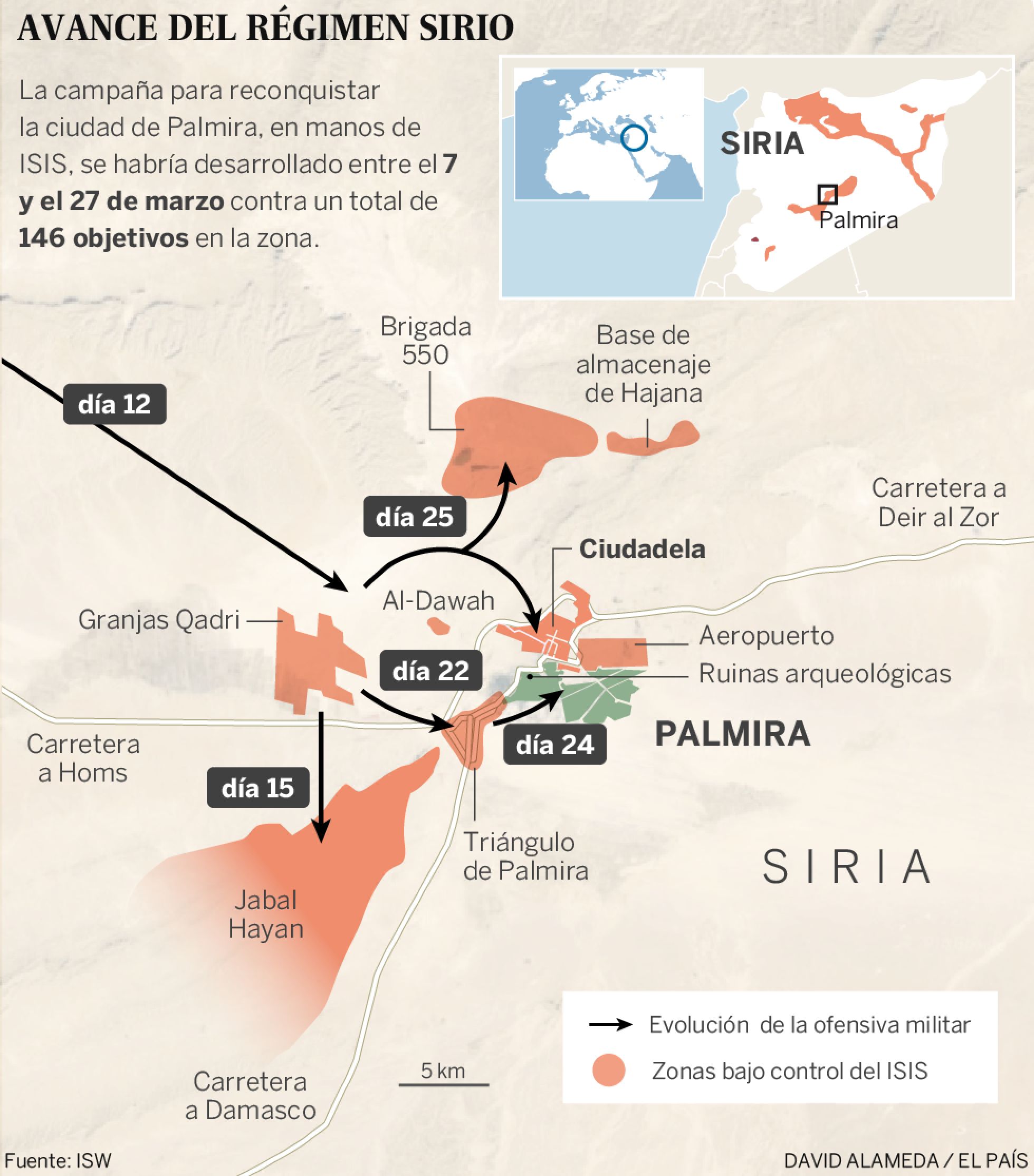Gráfico: La toma de la ciudad siria de Palmira Gráfico: La toma de la ciudad siria de Palmira