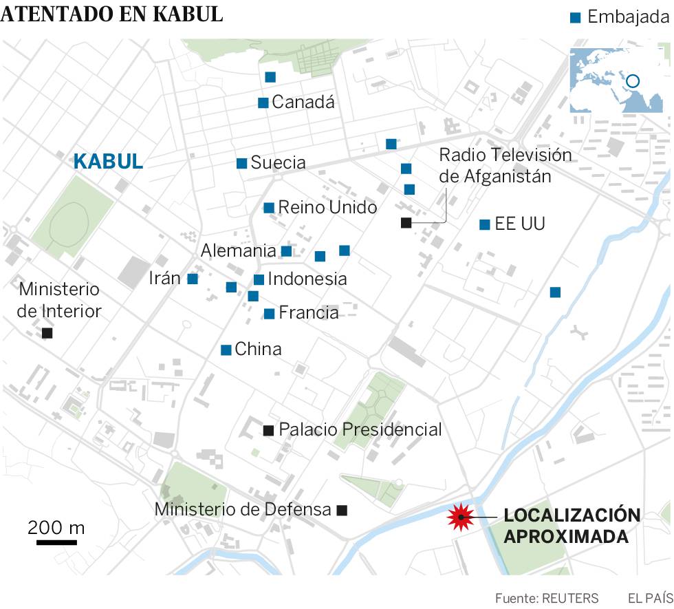 Los talibanes matan a 30 personas en un atentado en una sede del espionaje de Kabul