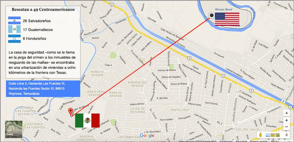 Un operativo militar rescata en Reynosa a 49 centroamericanos secuestrados