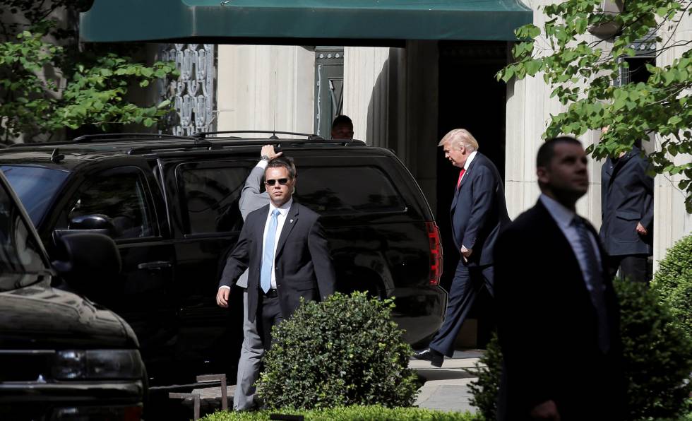 Trump, tras reunirse con Kissinger en Nueva York Trump, tras reunirse con Kissinger en Nueva York