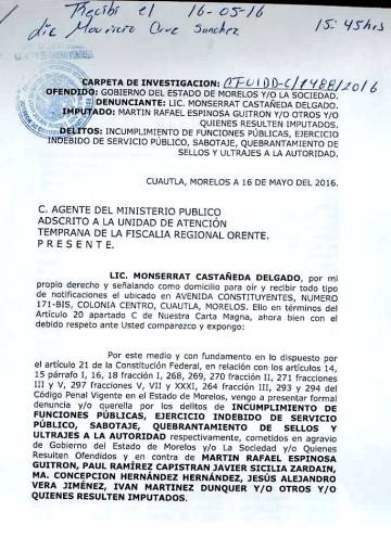 La denuncia contra la señora, ahora desestimada.