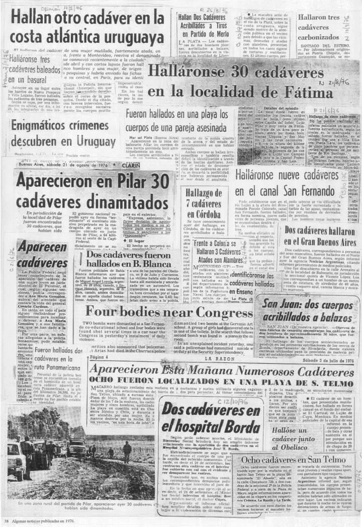 La prensa de la época da cuenta del hallazgo de cadáveres. La prensa de la época da cuenta del hallazgo de cadáveres.