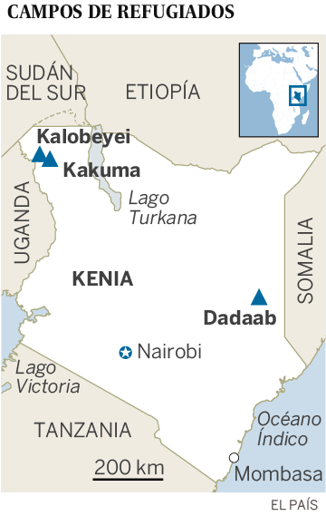 Así nace un campo de refugiados en África