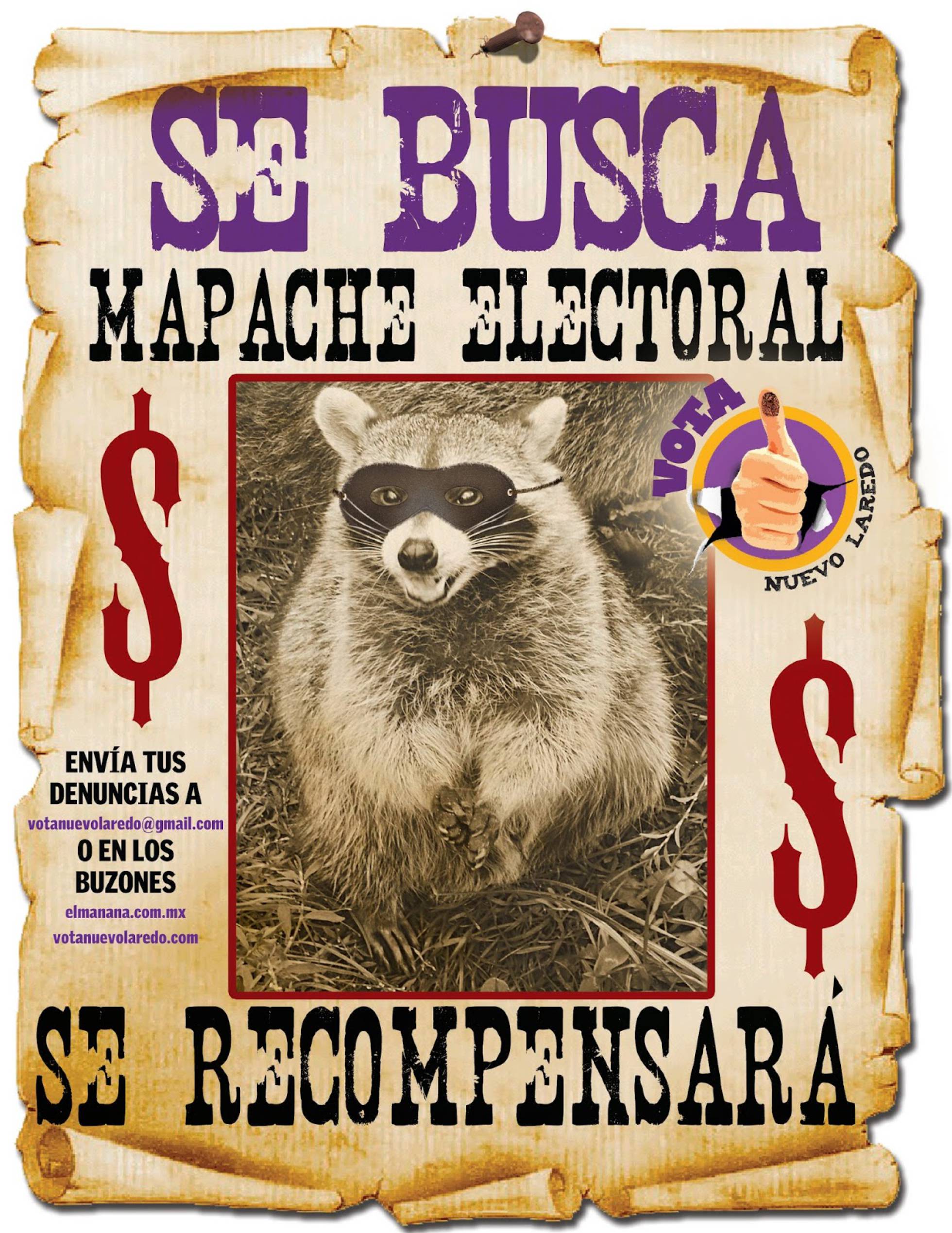 Un cartel se burla de las trampas electorales. Un cartel se burla de las trampas electorales.