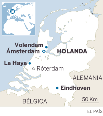 Mapa de Holanda