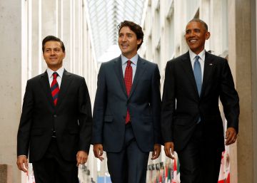 Obama, Trudeau y Peña Nieto se conjuran contra el proteccionismo