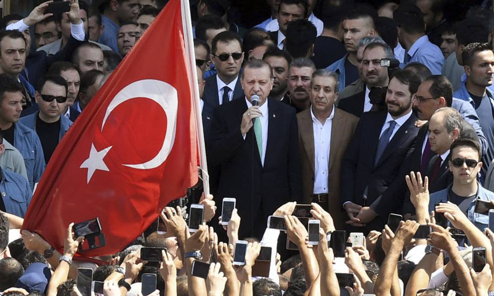 El presidente turco, Recep Tayyip Erdogan, el pasado 22 de julio en Ankara.