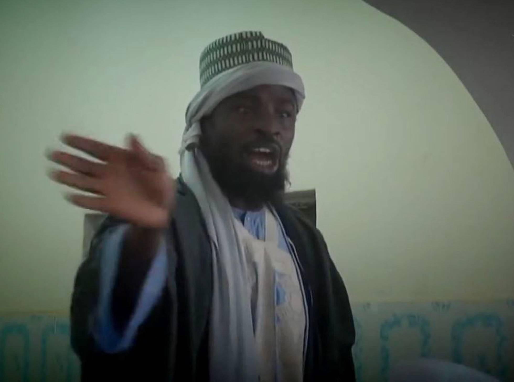 Abubakar Shekau en una imagen extraída de un vídeo propagandístico. Abubakar Shekau en una imagen extraída de un vídeo propagandístico.