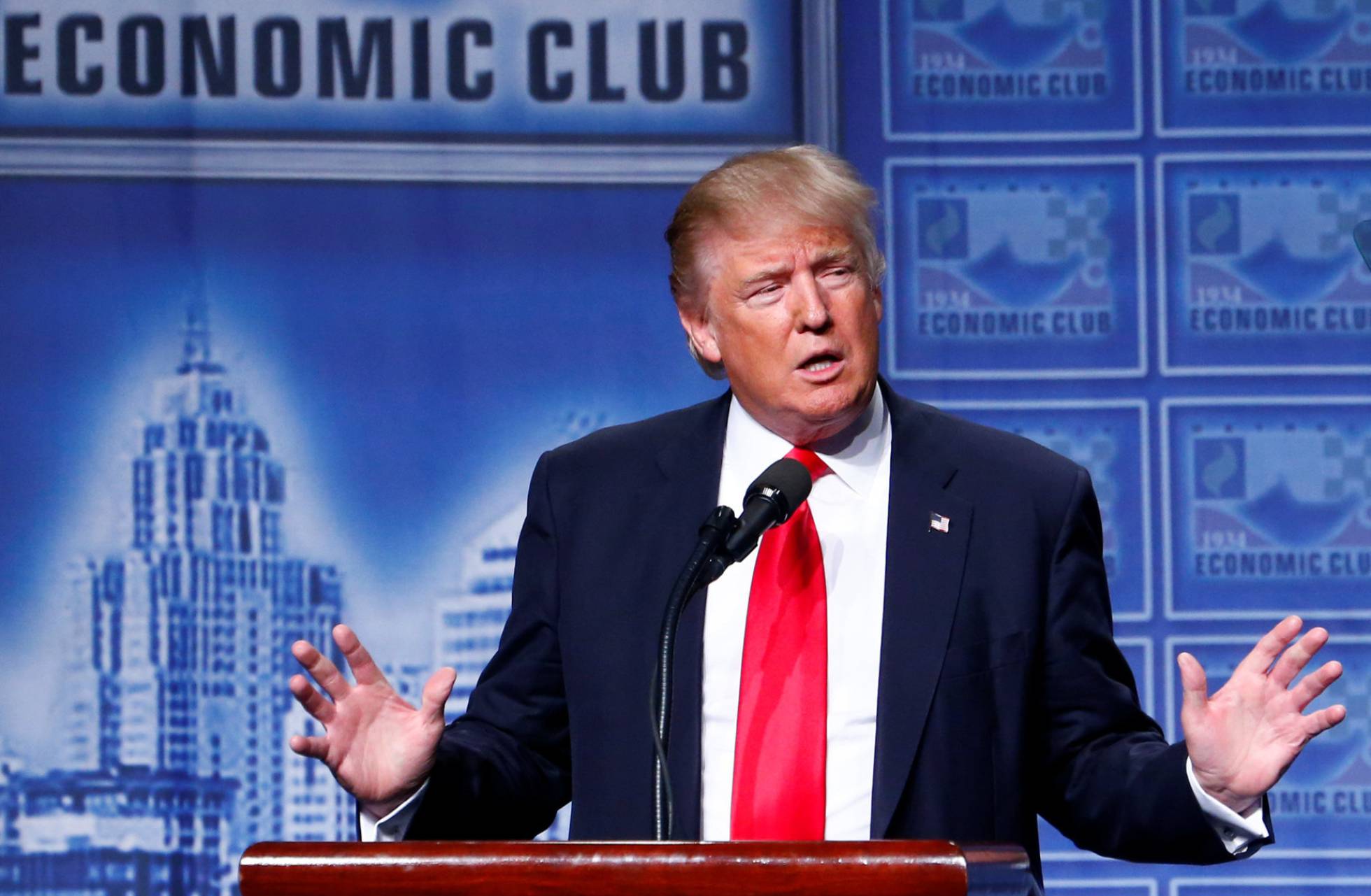 El candidato republicano Donald Trump en Detroit. El candidato republicano Donald Trump en Detroit.