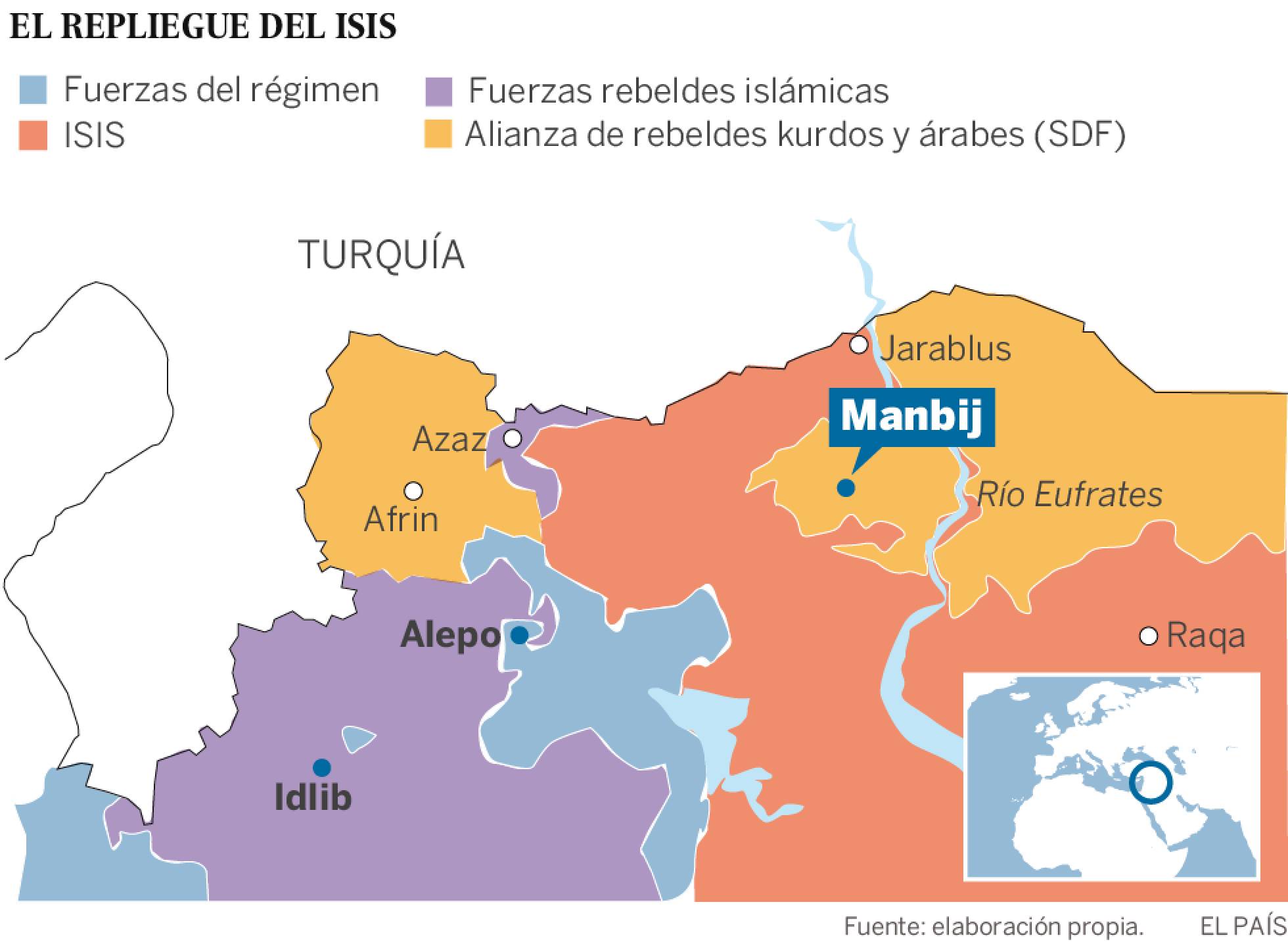 El ISIS pierde su principal salida hacia Europa desde Siria El ISIS pierde su principal salida hacia Europa desde Siria