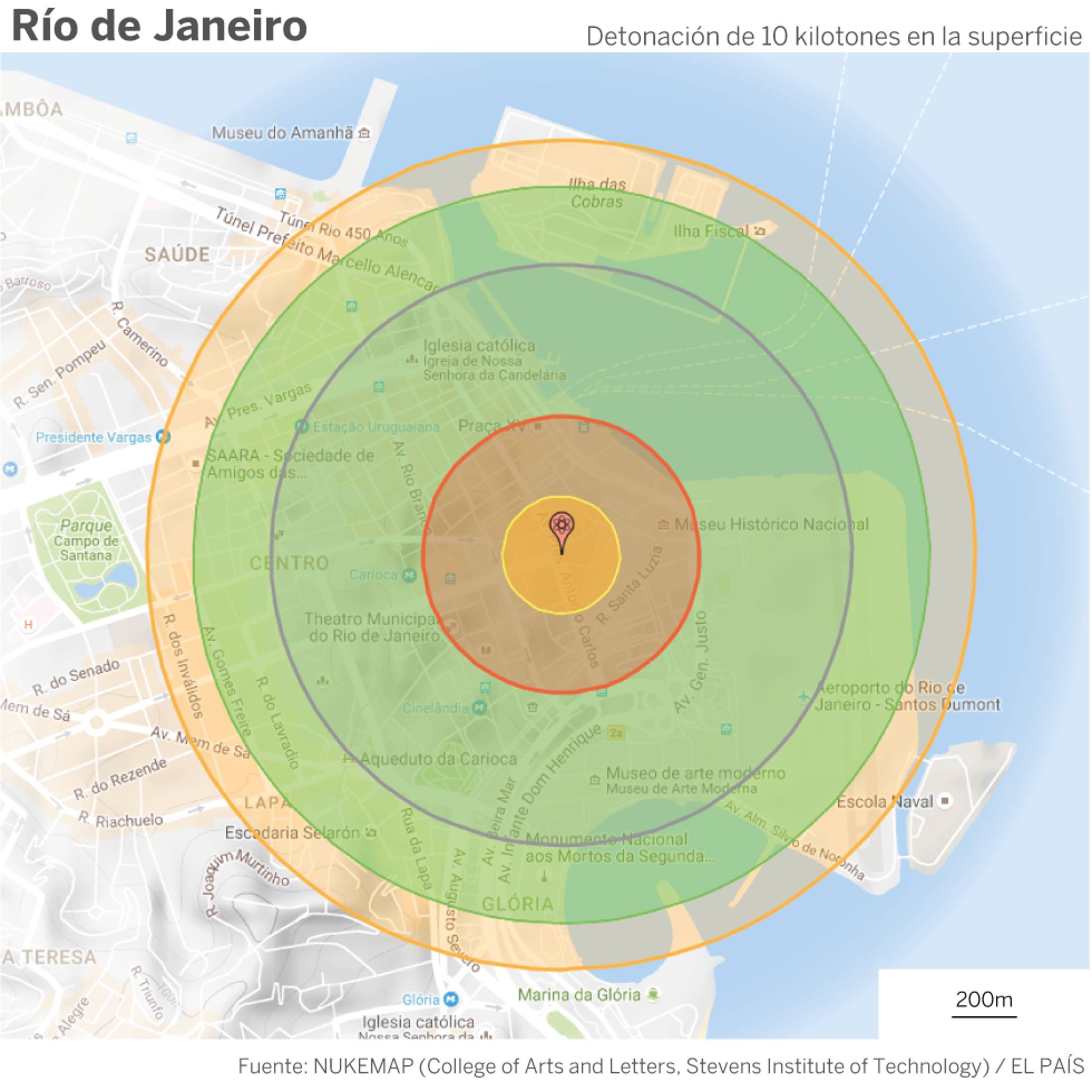 O poder de destruição de uma bomba como a que a Coreia do Norte testou O poder de destruição de uma bomba como a que a Coreia do Norte testou