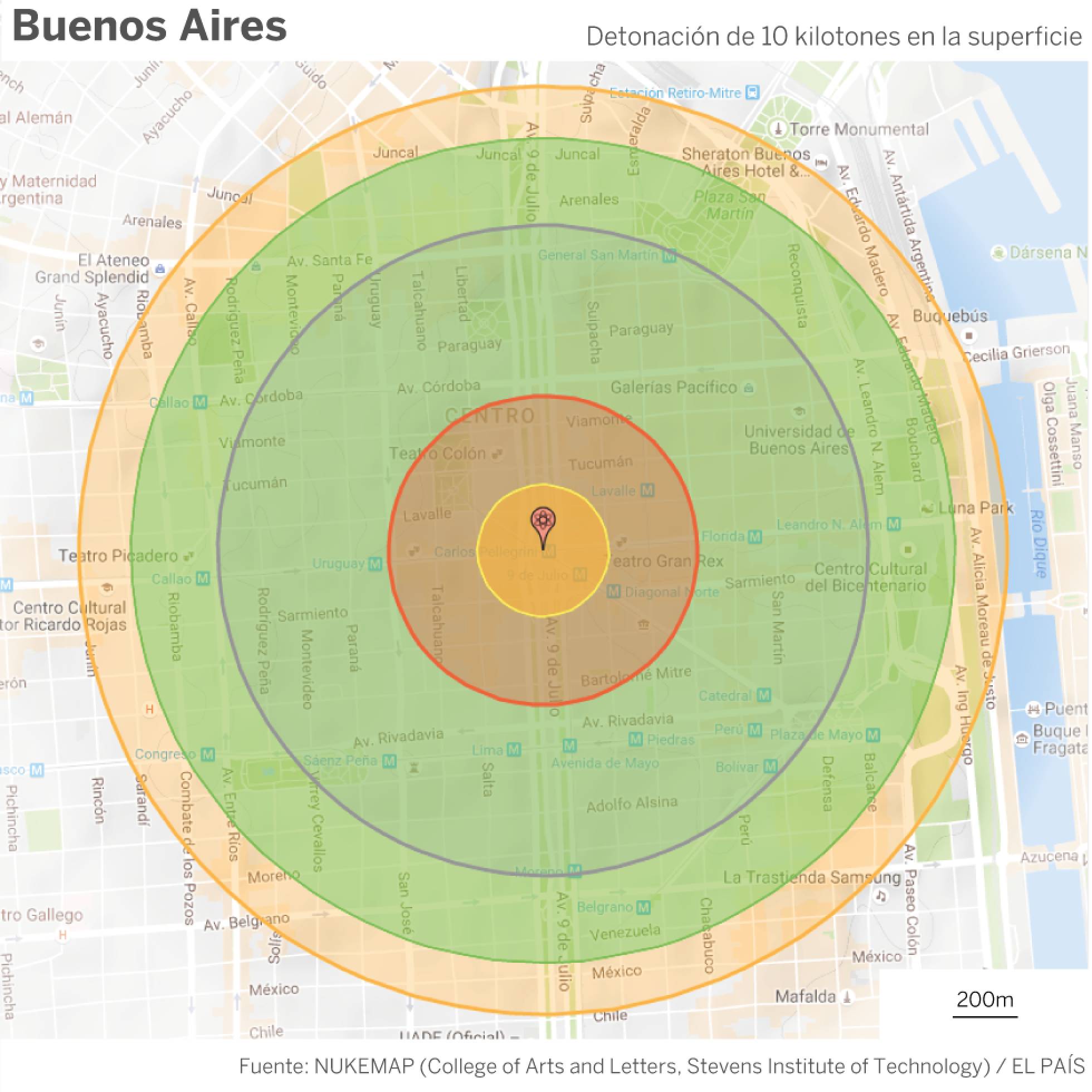 O poder de destruição de uma bomba como a que a Coreia do Norte testou O poder de destruição de uma bomba como a que a Coreia do Norte testou