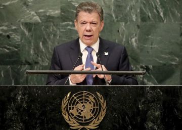 Santos celebra en la ONU el fin de la guerra en Colombia Santos celebra en la ONU el fin de la guerra en Colombia