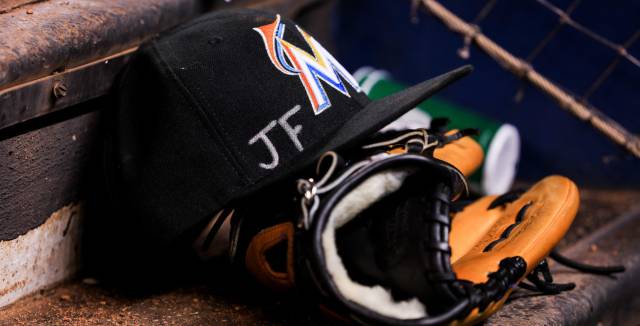 Part of the Marlins’ homage to José Fernández. Part of the Marlins’ homage to José Fernández.