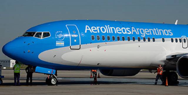 Un avión de Aerolíneas Argentinas.