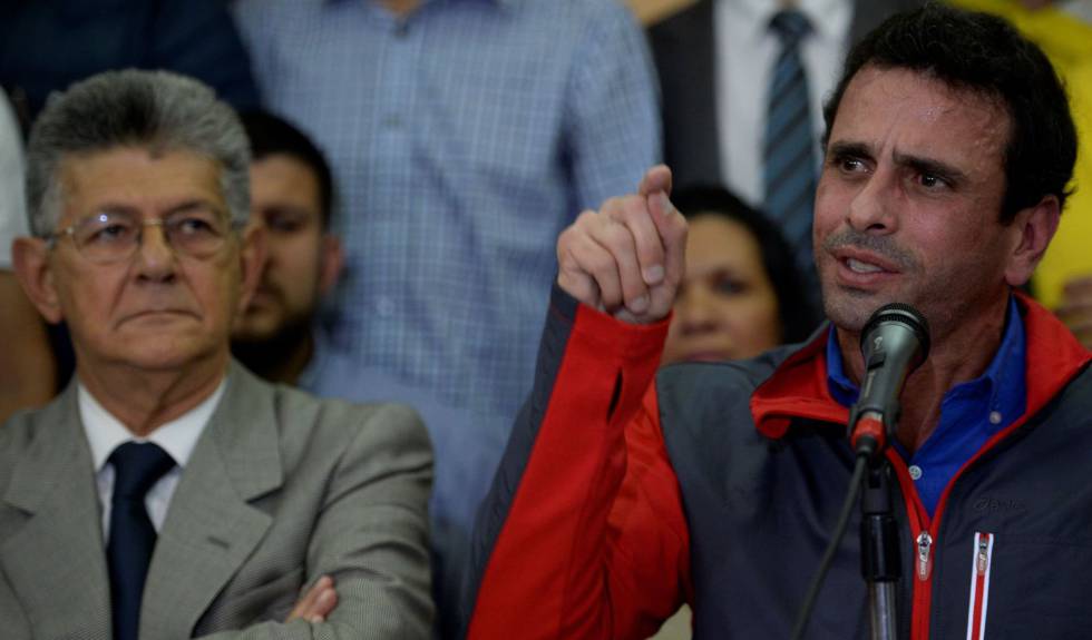 El l&iacute;der opositor venezolano, Henrique Capriles. 