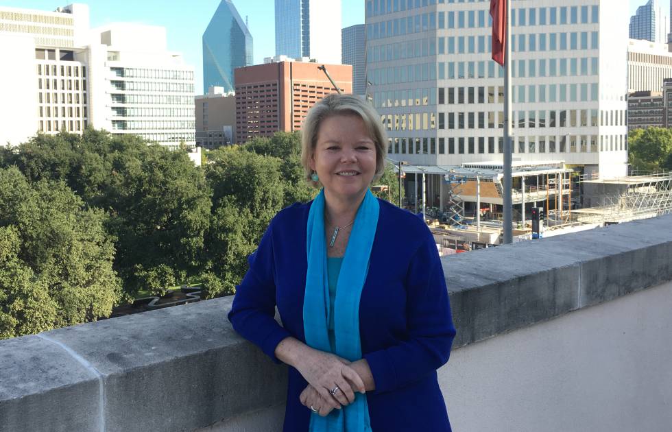Keven Ann Milley, en la terraza del Dallas Morning News en Dallas, Texas.