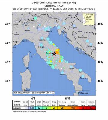 Un fuerte terremoto sacude el centro de Italia