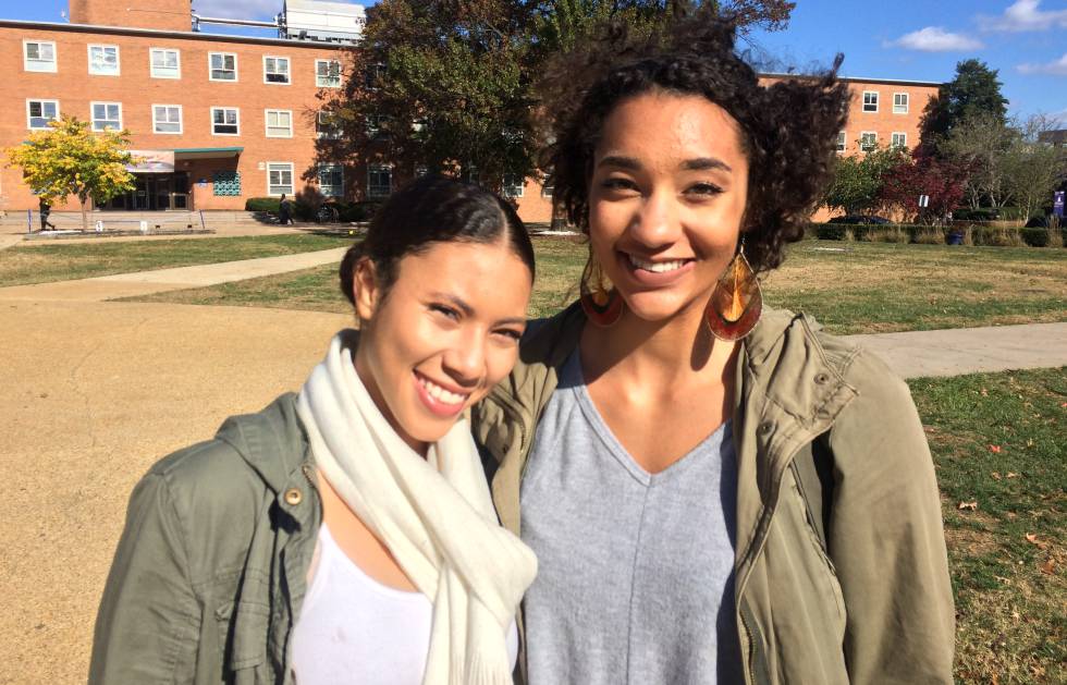 Houston Griffin y Kira Porter, estudiantes de 18 años de biología y marketing en Howard