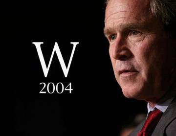 Cartel electoral de George W. Bush cuando concurrió a la reelección.