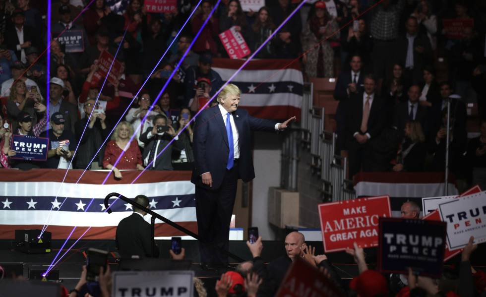 Donald Trump en Manchester, New Hampshire.