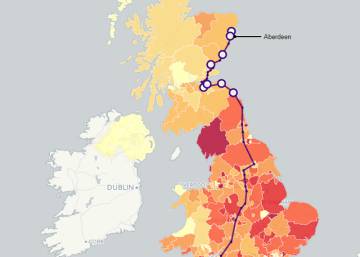 Especial | Reino Unido de norte a sur en 14 horas a bordo del tren del ‘Brexit’