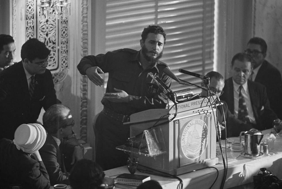 Castro, en su discurso en el Club Nacional de Prensa, en Washington el 20 de abril de 1959